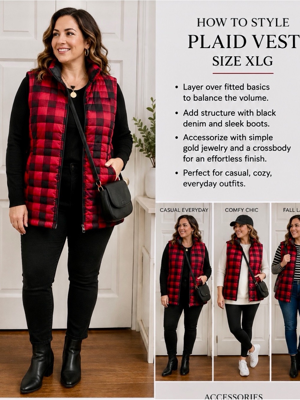 Cherish Red/Black Puffer Jacket